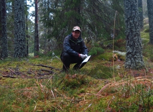 Klas Johansson i den miljö han trivs bäst. Foto: Privat.